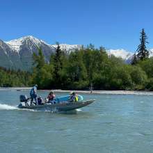 Boating on river