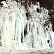 frozen waterfall winter