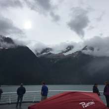 Camping on the ferry solarium deck