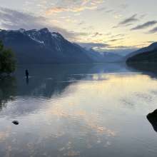 Fly fisher chilkoot lake