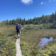 hikers on Mt. Riley trail