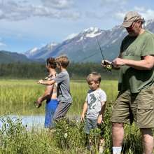 Fishing with Grandpa in Mule Meadows