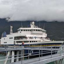 Hubbard coming into the Haines ferry dock