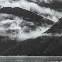 The picture was taken by the lake or reservoir that feeds the river
