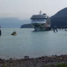 Gillnetter meets cruise ship