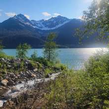 Chilkoot Lake taken from creek below Goat Falls