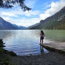 Girl Fishing on Chilkoot lake