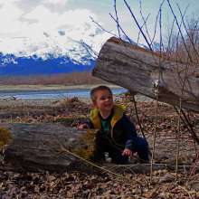 My grand son Kannon playing at Chilkat State Park