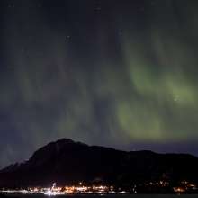 Northern Lights over Haines, vantage point from Beach Road