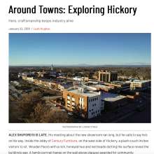 Around Towns: Exploring Hickory, Charlotte Magazine, January 2018