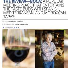 The Review—Boca: A popular meeting place that entertains the taste buds with Spanish, Mediterranean, and Moroccan tapas, WNC Magazine, January/February 2018