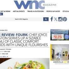 The Review: Fourk: Chef Joyce Boston, WNC Magazine, September/October 2016