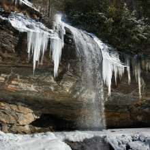 Bridal Falls in winter