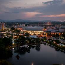 Aerial View Of Von Braun Center In Huntsville, AL