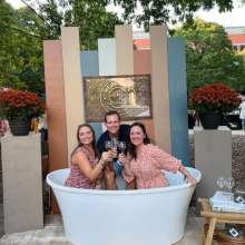 Crush wine and food festival in a tub