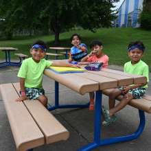 Kids at Free Community Pool Day