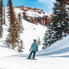 Snowboarding Giant Steps Mountain at Brian Head Resort