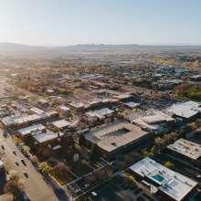 Aerial View of Downtown Cedar City, Utah
