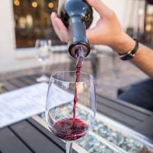 Pouring Wine at I/G Winery