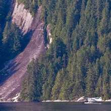Floatplane landing within Misty Fjords Nat’l Monument