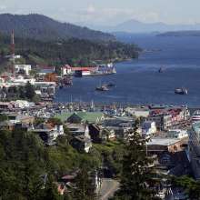 View of downtown Ketchikan from the Rainbird Trail
