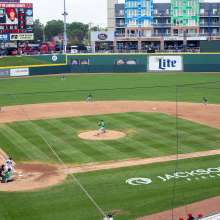 Jackson Field with baseball players