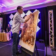 Christian Yelich Charity Event - Live Painting