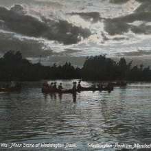 Washington Park Postcard - Moon Scene