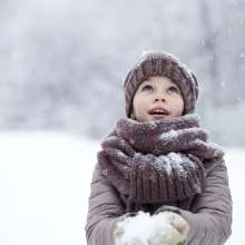 Central Park Child in Snow