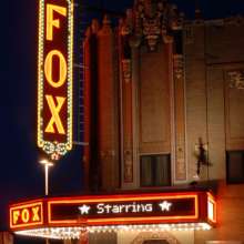 Fox Sign Lit Up