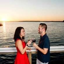Nightlife romantic couple