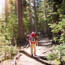 hiker at the tramway