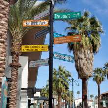 Sign art instillation in downtown Palm Springs.
