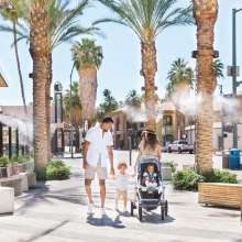Family walking downtown Palm Springs