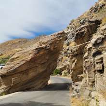 Drive through rock and Palm Canyon.