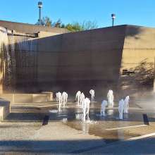 downtown park waterfall
