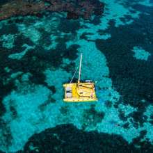 Yellow charter 1 yatch on reef system