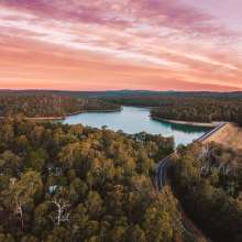 Aerial view of Lake Navarino near Waroona
