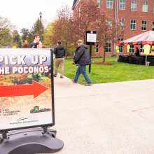 Pick Up The Poconos signate at ESU
