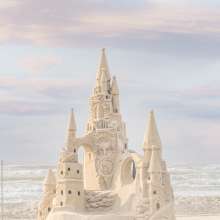 Castle sculpture made out of sand.