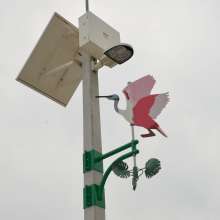 Image of artwork, pink flamingo wind vane