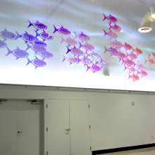 Photo of public artwork Rainbow Swimming sculpture in Terminal 19