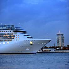 Coral Princess at sunset