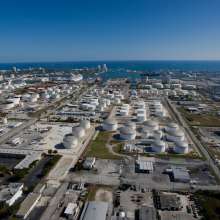 Petroleum tank farm