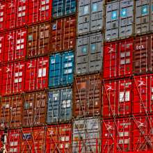 Container boxes horizontal view