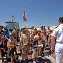 Scouts tour Navy ship during Fleet Week