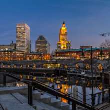 Skyline at Night From Waterplace