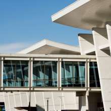 Climate-controlled skyway to Mayo Civic Center