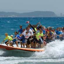Most People Riding a Surfboard