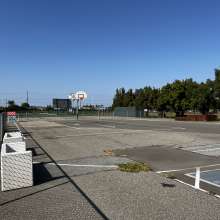 Basketball courts on the Golden West College campus